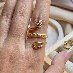 Snake Ring 18k Gold Plated Wrap Ring